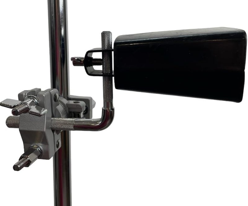 AIAS Cowbell Mount Accessory Multi Clamp – Chrome Percussion Clamp for Cowbells, Jam Blocks & Drum Accessories, Rotating Fastener, Fits 3/8" to 1 1/4" Drum Hardware - Image 2